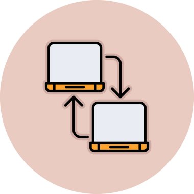 Bilgisayar. Web simgesi basit illüstrasyon