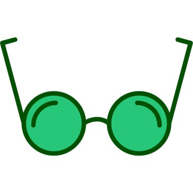 Gözlük ve gözlük ikonu. vektör illüstrasyonu