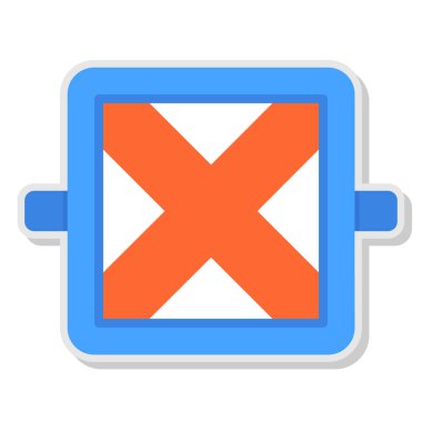 çapraz işaret simgesi, vektör illüstrasyonu