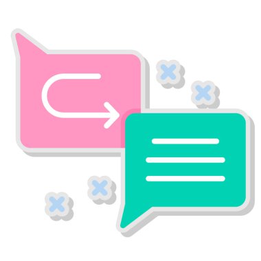 ileti simgesi, vektör illüstrasyonu