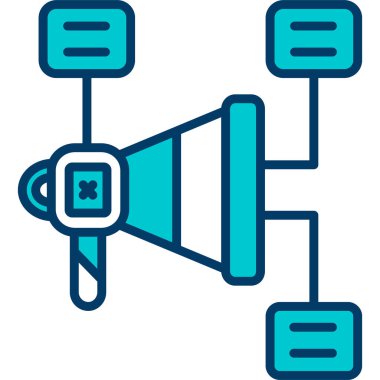 Megafon. Web simgesi basit illüstrasyon