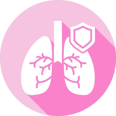 Ciğerler. Web simgesi basit illüstrasyon