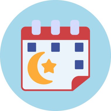 Ay ikonu vektör illüstrasyonu