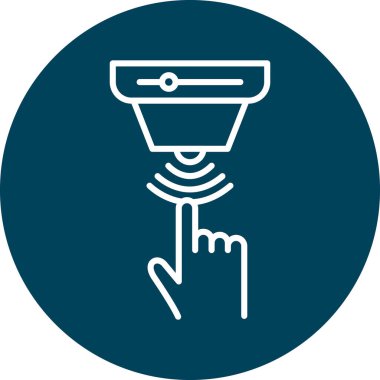 Modern b 'nin vektör çizimi mikroskop simgesinden yoksun