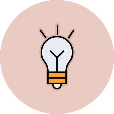 Bir fikrim var. Web simgesi basit illüstrasyon