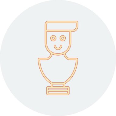 kupa vektörü ince çizgi simgesi