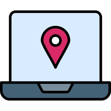 konum pin simgesi vektör illüstrasyonu