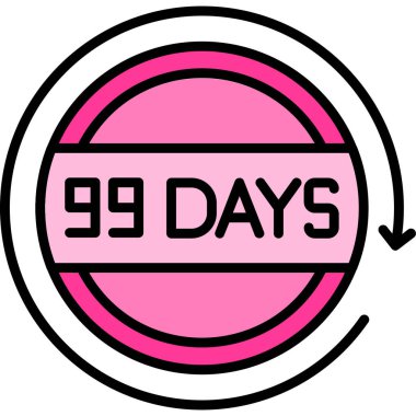 Simgeye dönüşmek için 9 gün. vektör illüstrasyonu