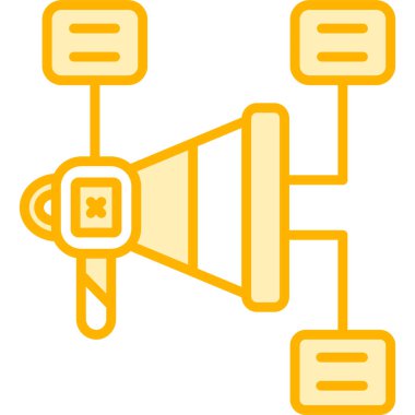 Megafon. Web simgesi basit illüstrasyon
