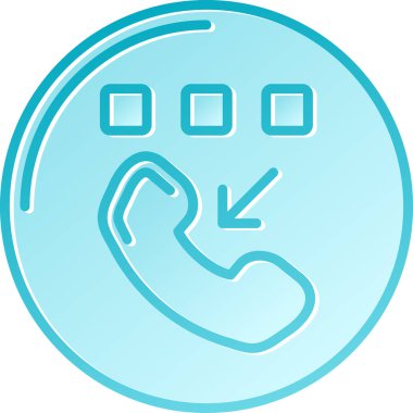 Telefonunuz var. Web simgesi basit illüstrasyon