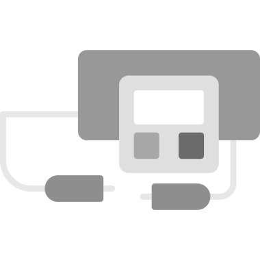 Şeffaf bir arkaplanda yazıcı vektör çizimi. Birinci kalite semboller. İnce çizgi, konsept ve grafik tasarım.