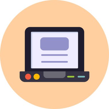 Bilgisayar. Web simgesi basit illüstrasyon