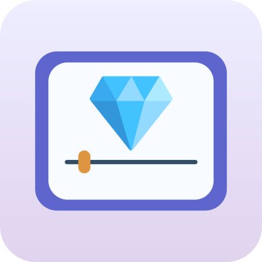 Elmas simgesi, vektör illüstrasyonu