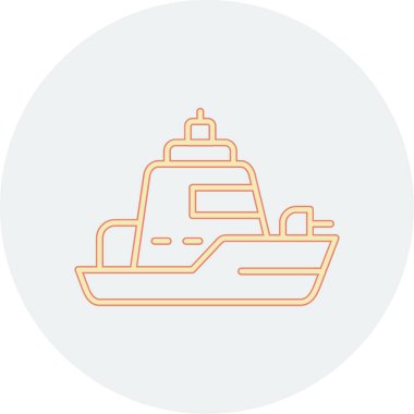 Cruise Gemi simgesi. Vektör çizim