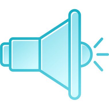 megafon ikonu. ağ izole edilmiş bir vektör çizelgesi