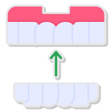 Bir dişin vektör çizimi