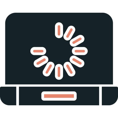 Moda biçimi izole edilmiş arkaplanda dizüstü bilgisayar simgesi