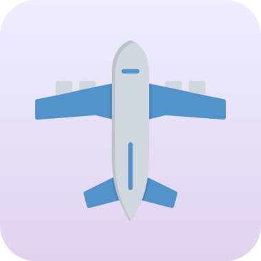 düzlem simgesi, vektör illüstrasyonu