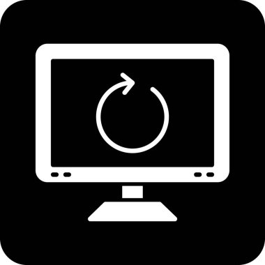 Bilgisayar. Web simgesi basit tasarım