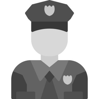 Polis simgesi, düz stil