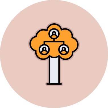 Bulut simgesi vektör illüstrasyonu