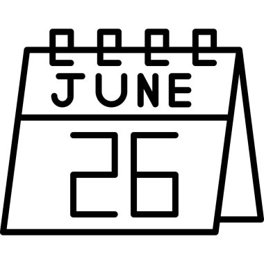 gün takvimi gün simgesi ana hat biçiminde