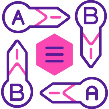 Bir b eksikliği simgesinin vektör çizimi