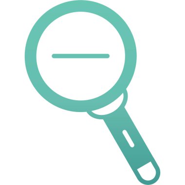 Büyütme cam vektör simgesi. düz çizim tasarımı.