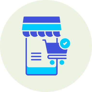 Alışveriş. Web simgesi basit illüstrasyon