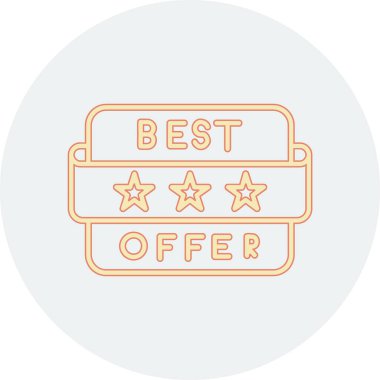 En iyi düz simge, vektör illüstrasyonu