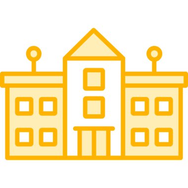 Üniversite binası ikonu. vektör illüstrasyonu