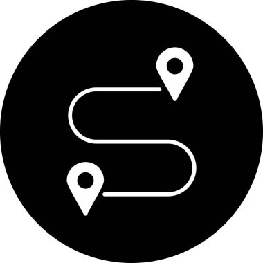 konum haritası simgesi, vektör illüstrasyonu