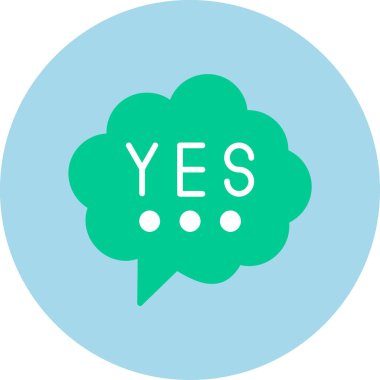 evet web simgesi basit illüstrasyon