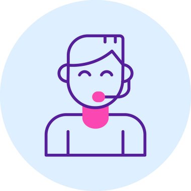 Man avatar simgesi vektör illüstrasyonu