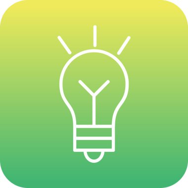 Eşsiz ampul vektör kabartma çizgisi