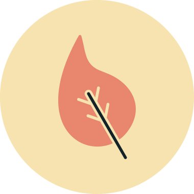 Kırmızı yaprağın vektör çizimi