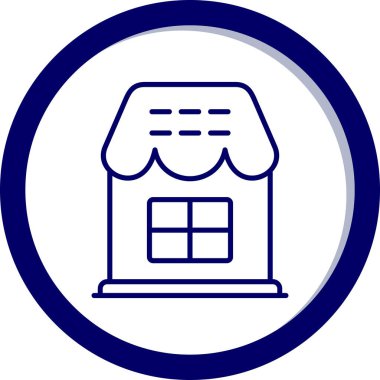 Mağaza. Web simgesi basit illüstrasyon