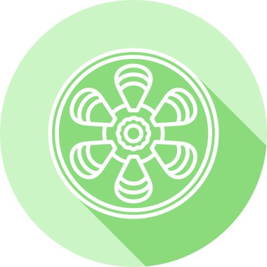 Rüzgar türbini simgesinin vektör çizimi