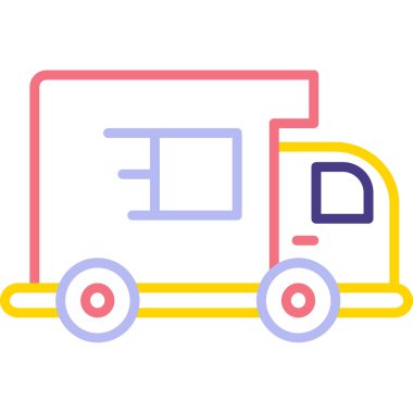 Van web simgesi, vektör çizim