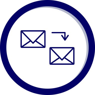 E-posta. Web simgesi basit illüstrasyon