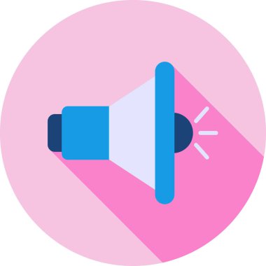 Konuşmacı. Web simgesi basit illüstrasyon