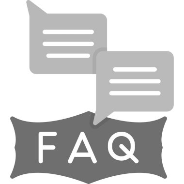 SSS Web simgesi basit illüstrasyon