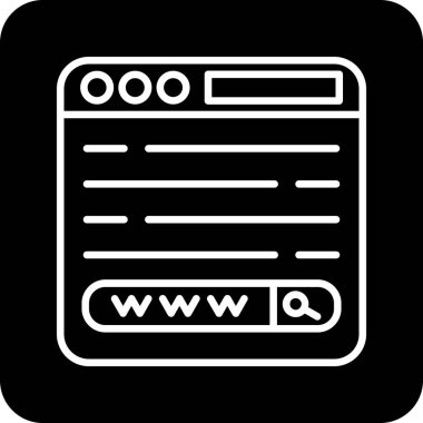 Web tarayıcı simgesi, vektör, illüstrasyon