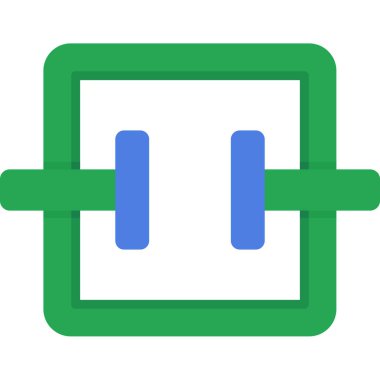 Yapı mimarisi simgesi düz stil