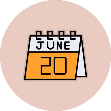 Takvim simgesinin vektör illüstrasyonu