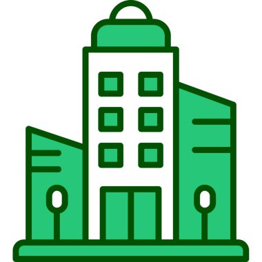 Otelde. Web simgesi basit illüstrasyon