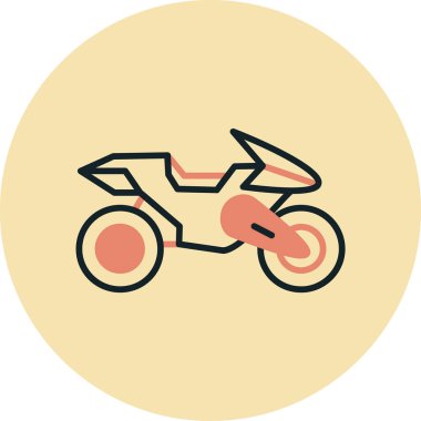Motorsiklet. Web simgesi basit illüstrasyon