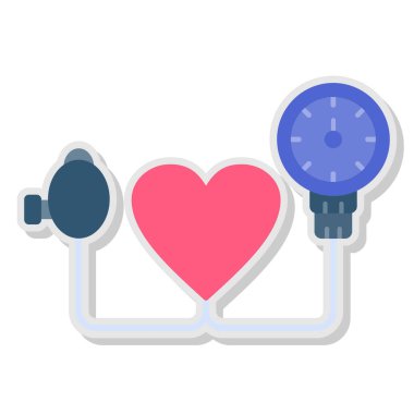 kalp atışı ikon vektör çizimi tasarımı