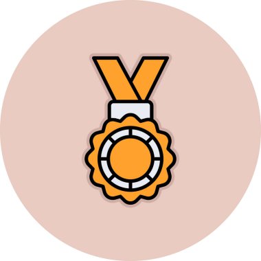 Madalya. Web simgesi basit illüstrasyon