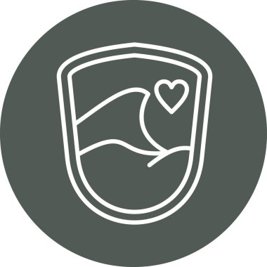 Dünya Okyanusları Günü web simgesi, vektör illüstrasyonu